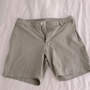 Lululemon ABC Shorts 7” inseam Woven Air size 32. Khaki color.